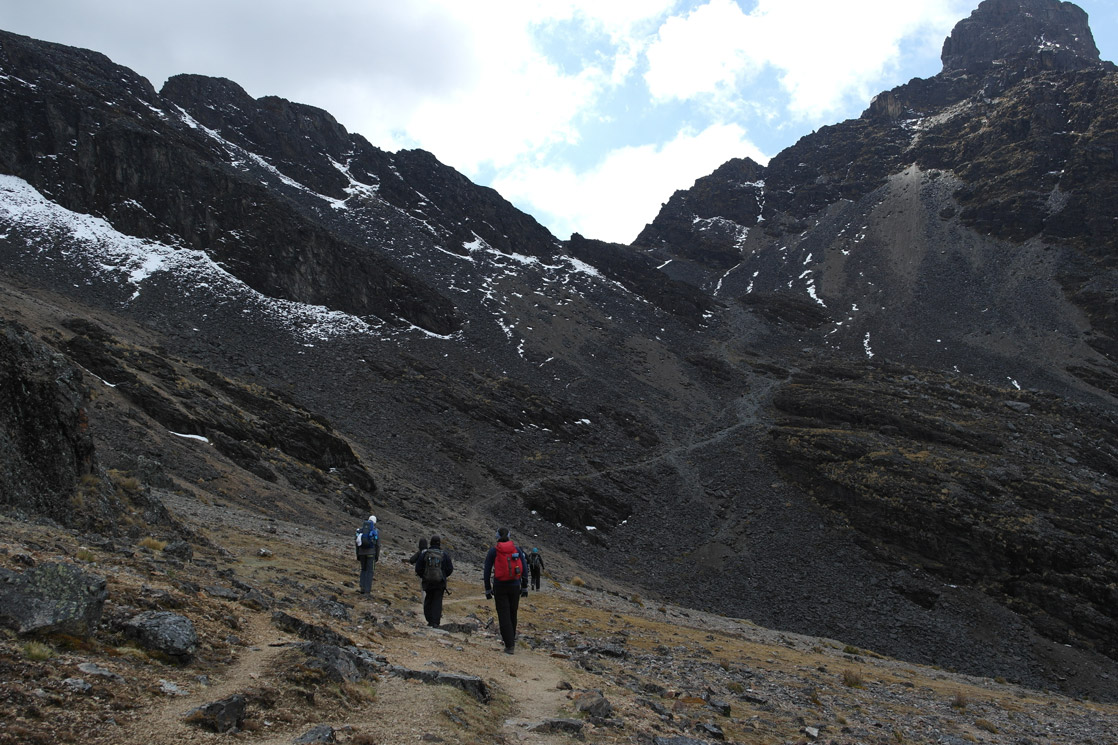 Der Anstieg zum Paso de Tambillo (4701 m).