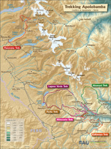 Karte Trekking Apolobamba